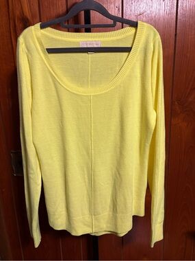 Nicki Minaj Bright Yellow Scoop Neck Sweater